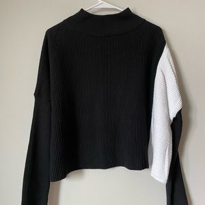 planet by lauren g black and white sweater